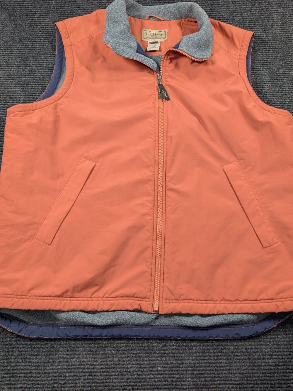 Vintage L.L. Bean Fleece-Lined Vest Burnt Orange Terracotta Men’s XXLarge Tall